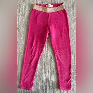 Mini Boden Hot Pink Leggings with Gold Waistband
